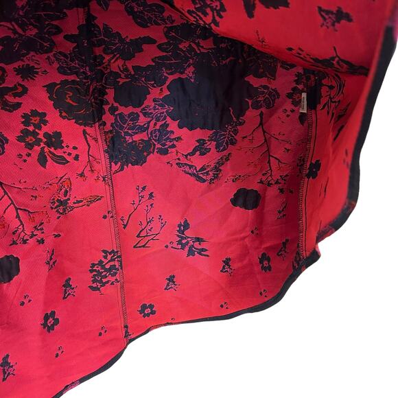 Eva Franco Anthropologie Asymmetrical Floral Jacquard Skirt 8 - Picture 3 of 6